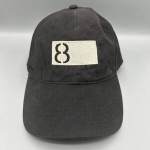 Vintage Zkapz Hat Men Black 8 Embroidered Strap Back Cap